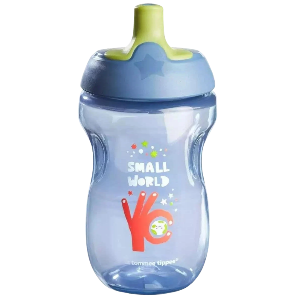 2x Tommee Tippee Sportee Blue Drinking Cups 300ml Spill-Proof Toddler Cups 12m+