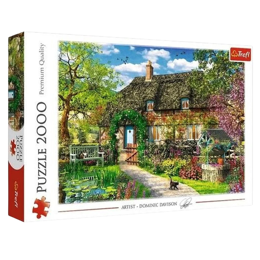 Trefl Country Cottage 2000 Piece Jigsaw Puzzle Scenic Cottage Artwork for Adults and Puzzle Lovers