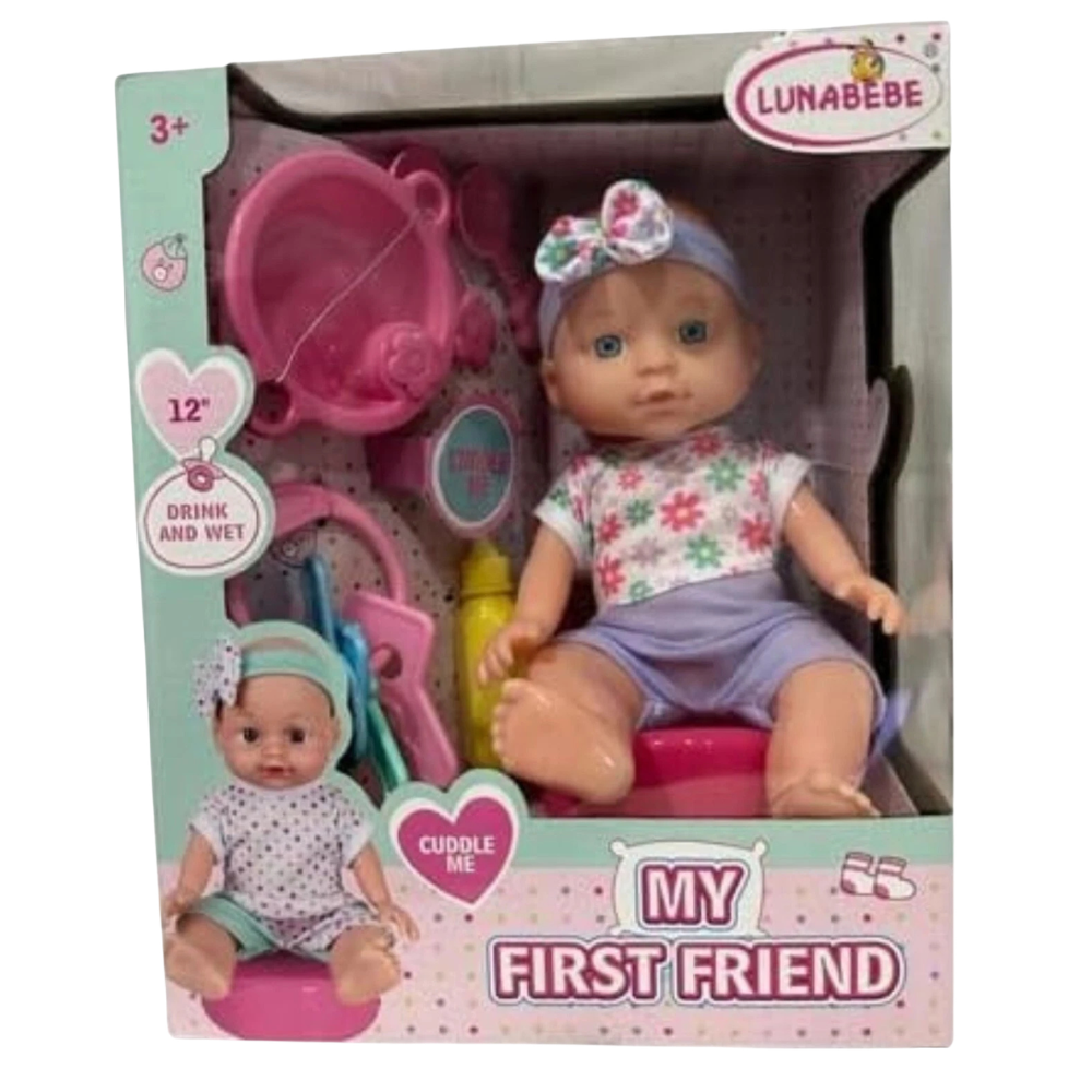 PEBBLE HUG Realistic Baby Doll Set with Accessories Soft Baby Doll Pretend Play Toy