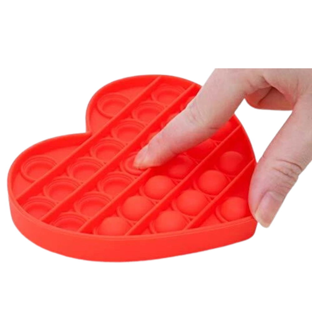 Toyland Push Bubble Pop Fidget Toy Red Heart Sensory Travel Toy TL192
