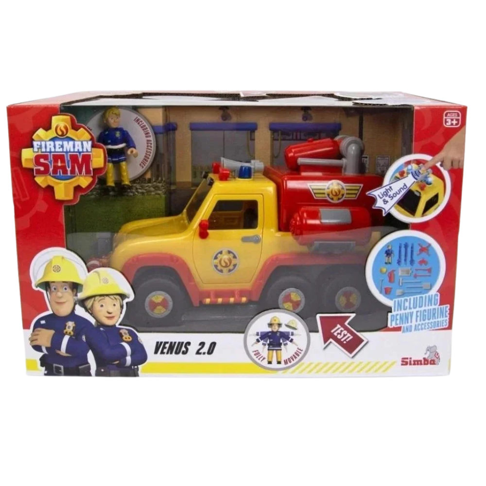 Fireman Sam Venus 2.0 Fire Engine Toy Rescue Vehicle for Kids Pretend Play and Collecting