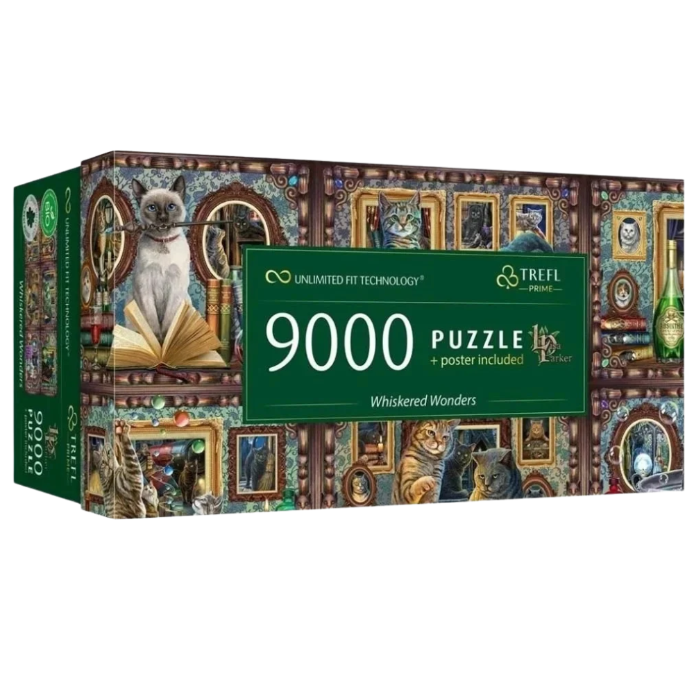 Trefl 9000 Piece Whiskered Wonders Lisa Parker Jigsaw Puzzle for Adults Art and Collecting