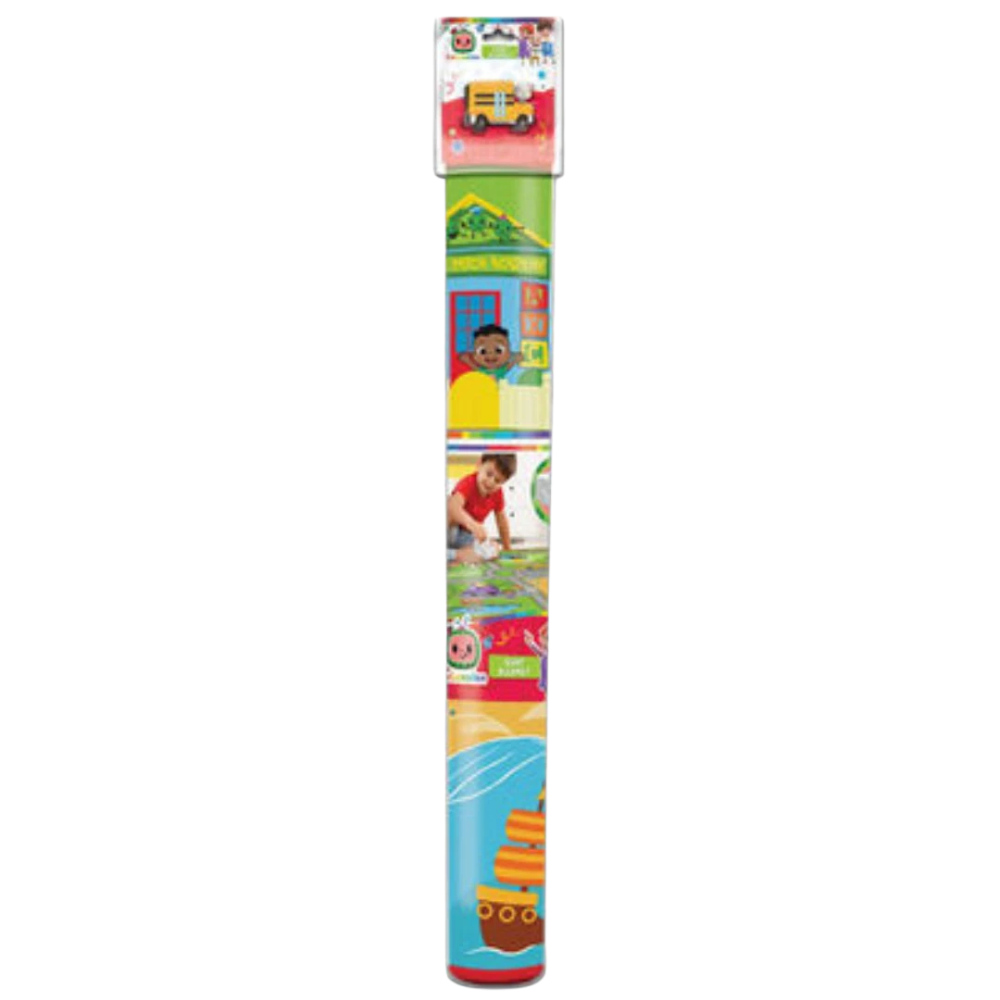 Cocomelon Giant Playmat Set for Toddlers Characters Vehicles & Play Accessories