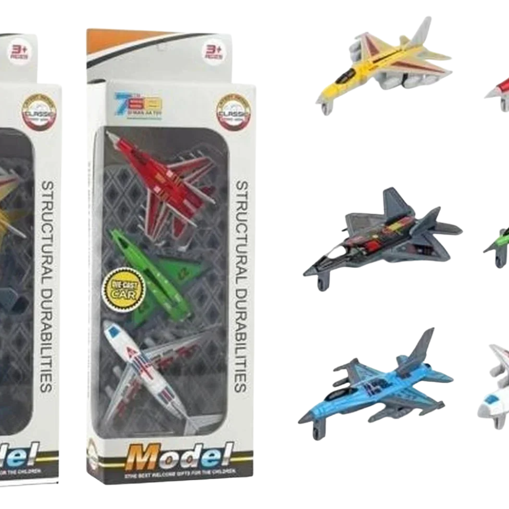 Metal Airplanes Set of 3 Toy Aircraft Miniature Plane Models for Kids Play and Collecting
