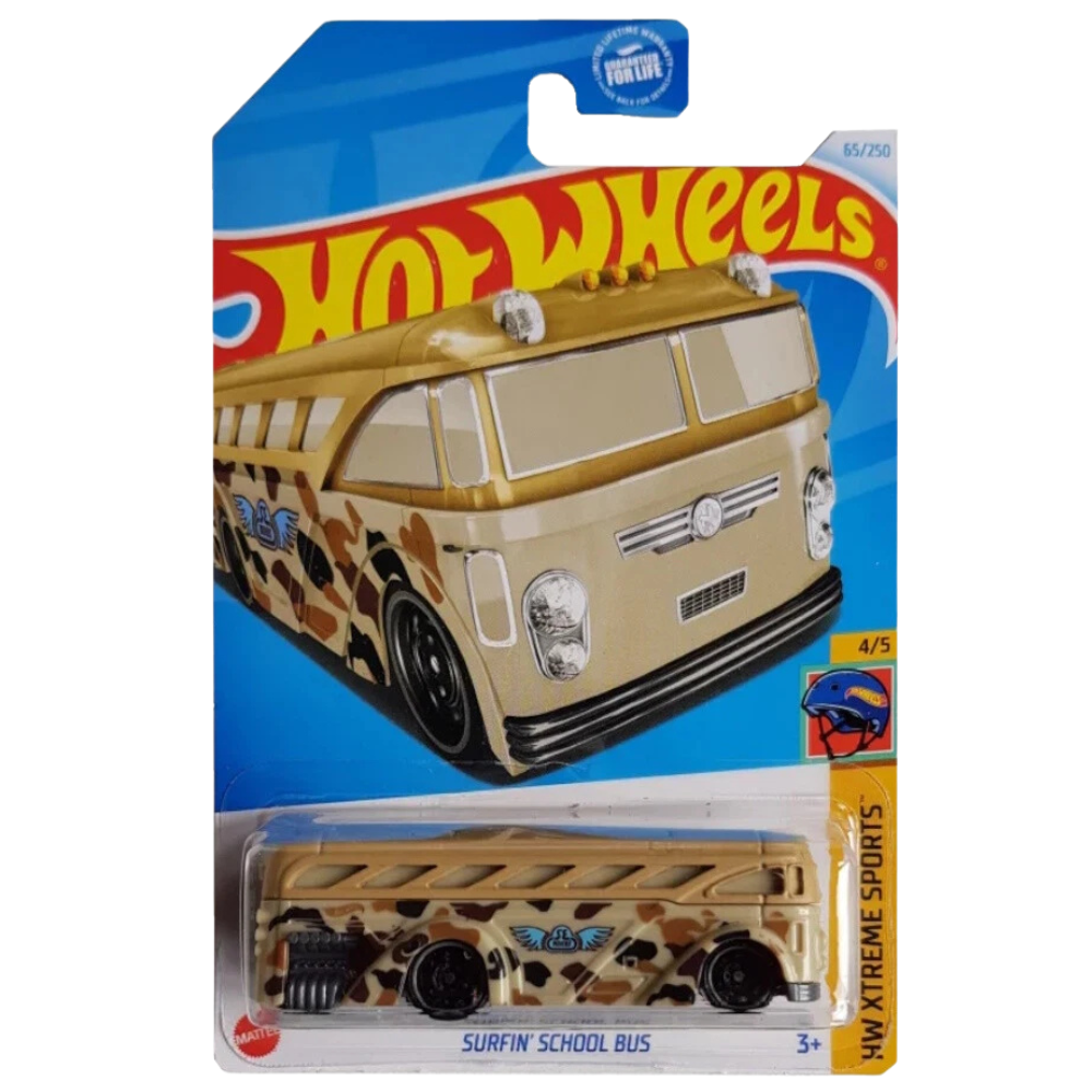 Hot Wheels Surfin School Bus Die-Cast Vehicle Toy Beach-Themed Collectible Kids Gift Model
