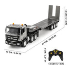 RC Flatbed Truck Toy for Kids 2.4G Remote Control 9-Channel Detachable Trailer