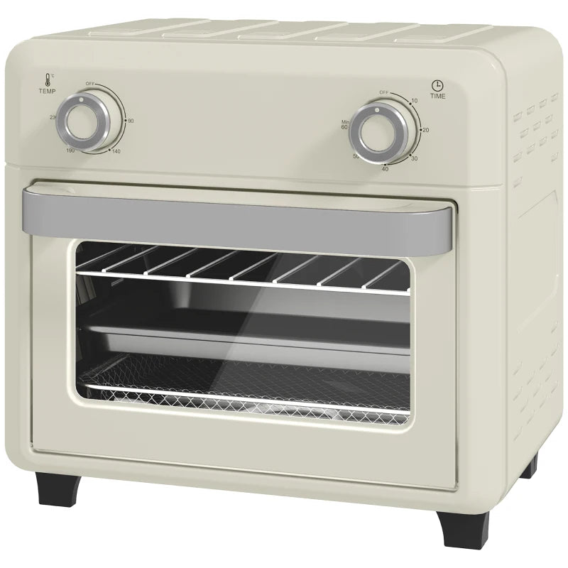 Cream White 10L Air Fryer Oven, Grill, Bake, Roast & More – 1000W