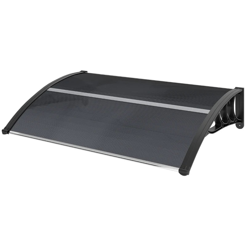 Sturdy Outdoor Door Canopy with Aluminum Frame and Water-Resistant Polycarbonate Roof