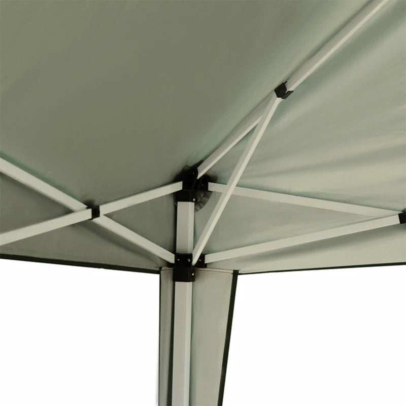 Wedding Party Pop Up Gazebo with Height Adjustable Roof and Carrying Bag, Green, 3 x 3m