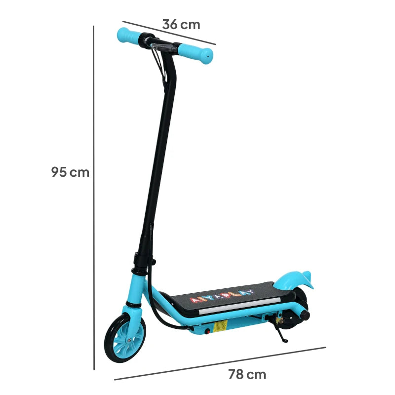 Electric Kids Scooter with Colorful Lights for Ages 6-14 – Blue Ride-On Scooter