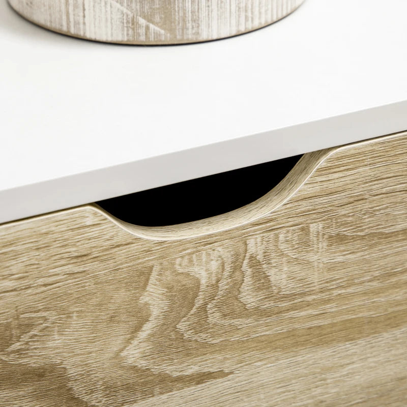 Freestanding Sideboard, White Cabinet with Drawer & Doors, Modern Look