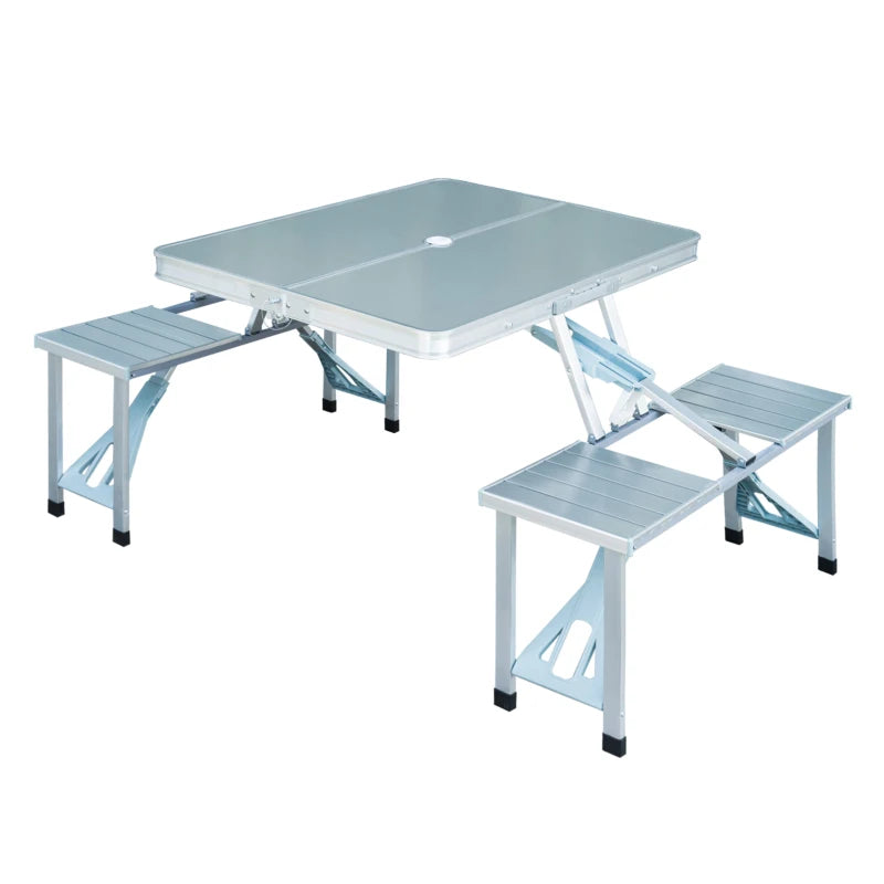 Aluminum Portable Picnic Table & Chair Set