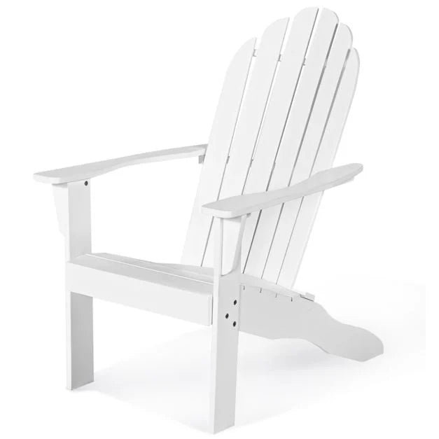 Acacia Wood Adirondack Lounger Chair with Ergonomic Slatted Design