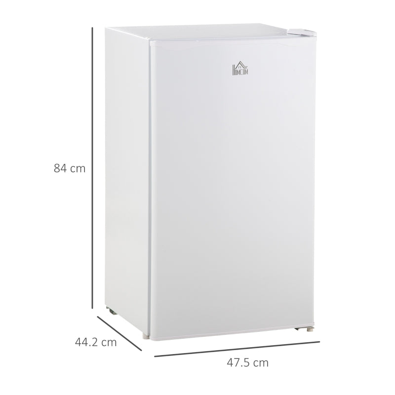 White Under Counter Fridge Freezer, 91L, Adjustable Thermostat