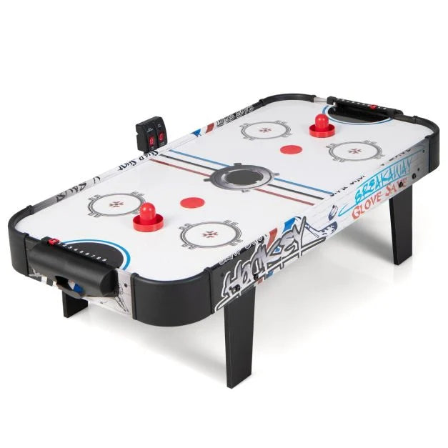 Fast-Paced Air Hockey Table with LED Scoreboard, Pucks & Pushers