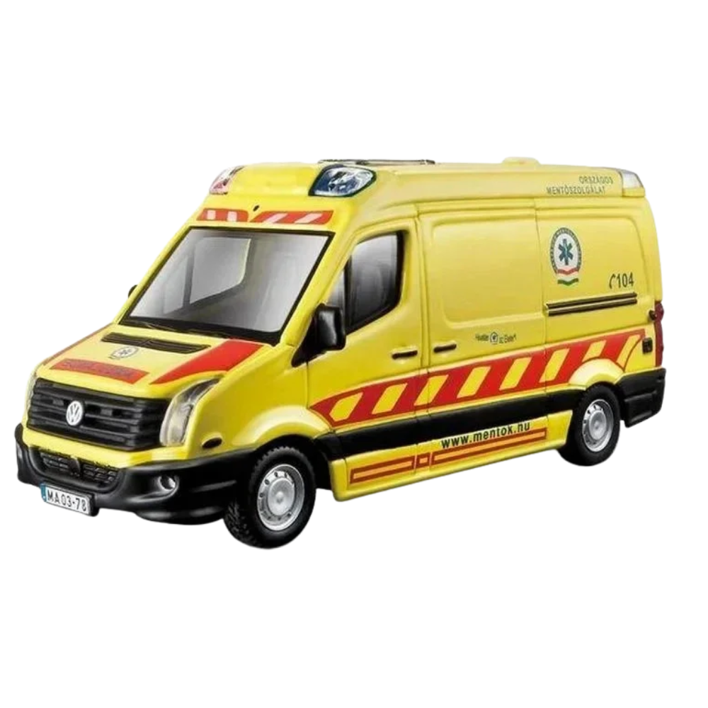 Bburago Volkswagen Crafter Ambulance Model Toy 1:50 Scale Diecast Emergency Rescue Vehicle Gift