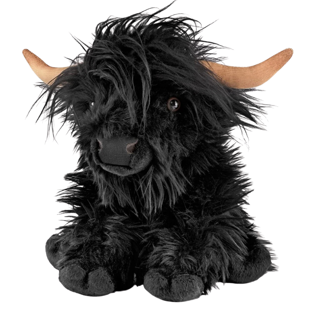 Living Nature Highland Cow Large Soft Plush Toy with Moo Sound 22cm Realistic Animal Gift