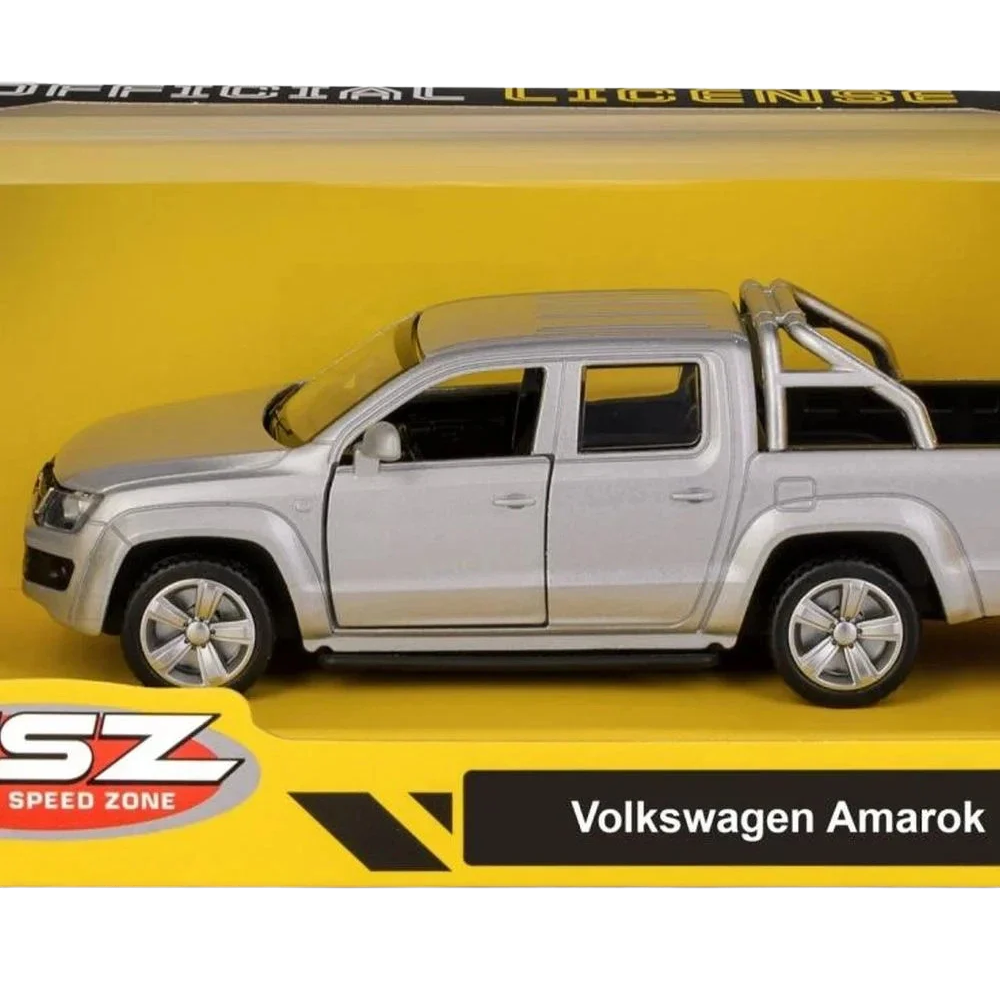 Volkswagen Amarok Silver Pickup Truck Toy Model Vehicle for Kids Collectors and Car Enthusiasts Gift