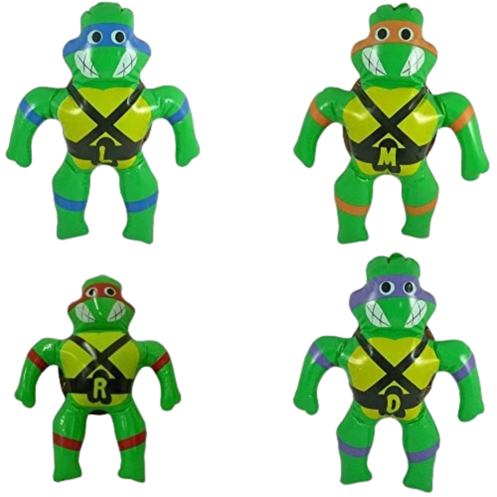 4 X 40cm Vintage Teenage Mutant Ninja Turtles Inflatable Toys Set of 4 Fun Characters Sets