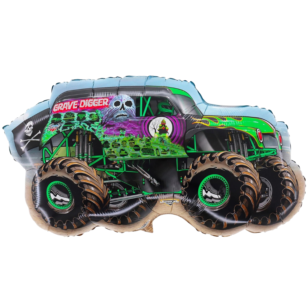 Toyland 86cm Monster Jam Grave Digger Foil Balloon 34 Inch Monster Truck Shaped Character Party Decor