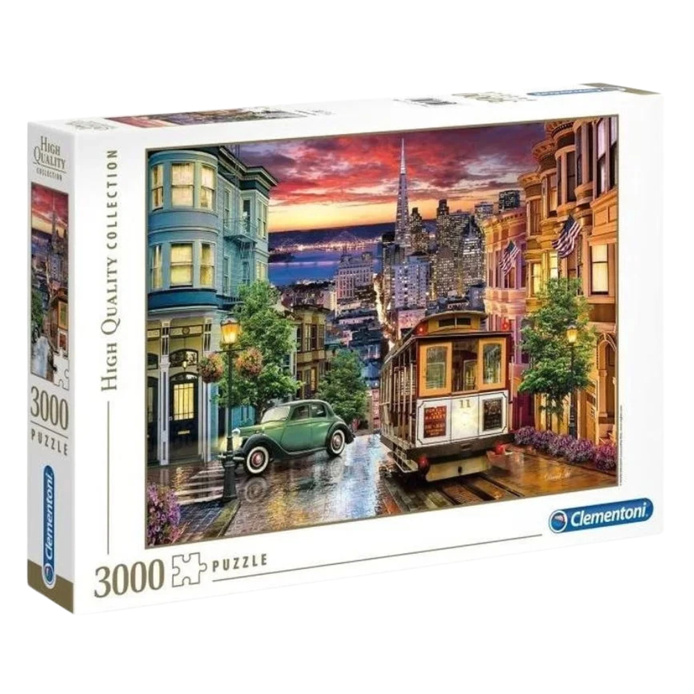 Clementoni San Francisco Hq Jigsaw Puzzle 3000 Pieces City Landscape Puzzle for Adults and Collectors