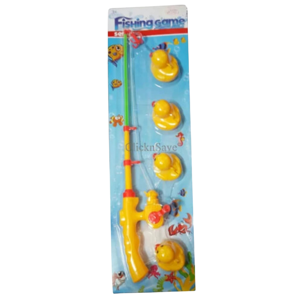 5pc Hook a Duck Kids Bath Fishing Game Toy Set with Rod for Pool Garden Summer Play