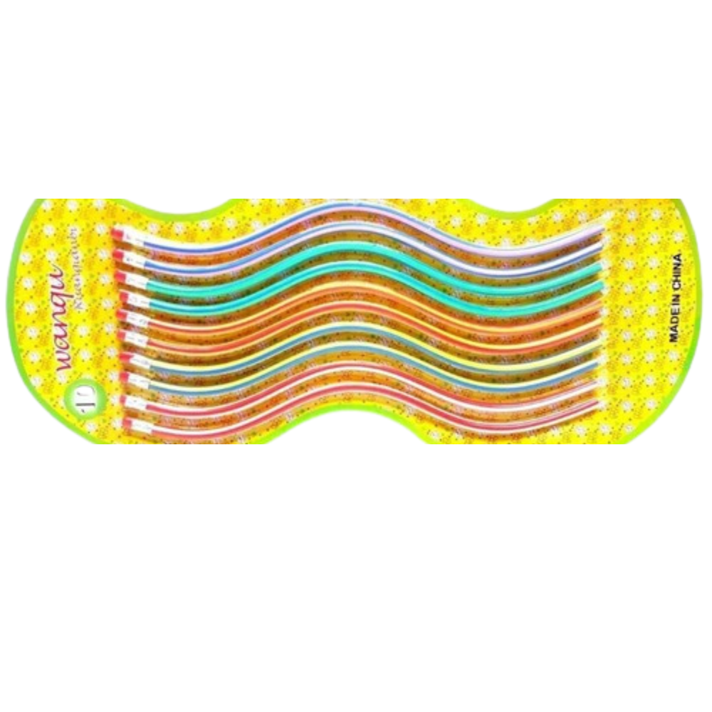 10pc Colorful Magic Bendy Flexible Pencils with Erasers Soft Twistable Kids School Stationery