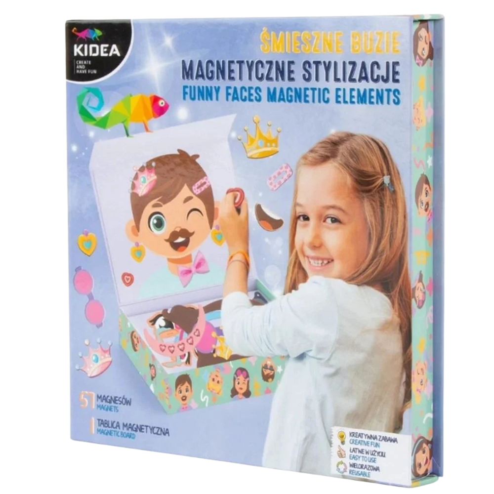 Kidea Magnetic Faces Styling Toy Creative Magnetic Face Design Set for Kids Imaginative Play Gift
