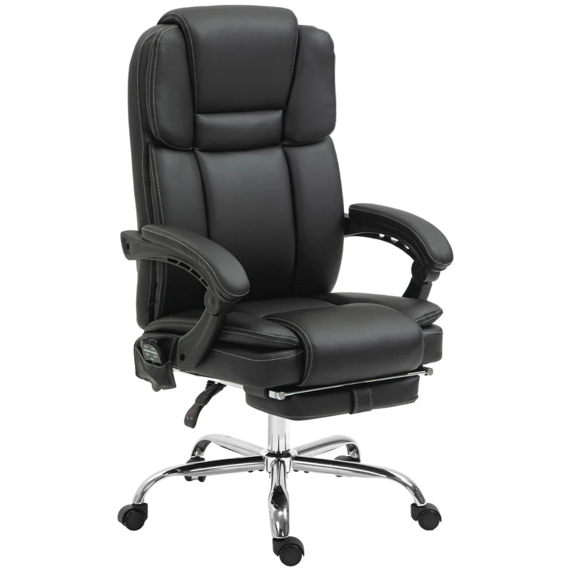 Black Office Chair with Six-Point Vibration Massage