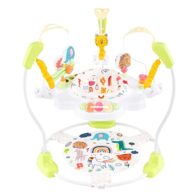Baby Activity Center with 360° Rotating Seat & 3 Height Levels for 6 Months+