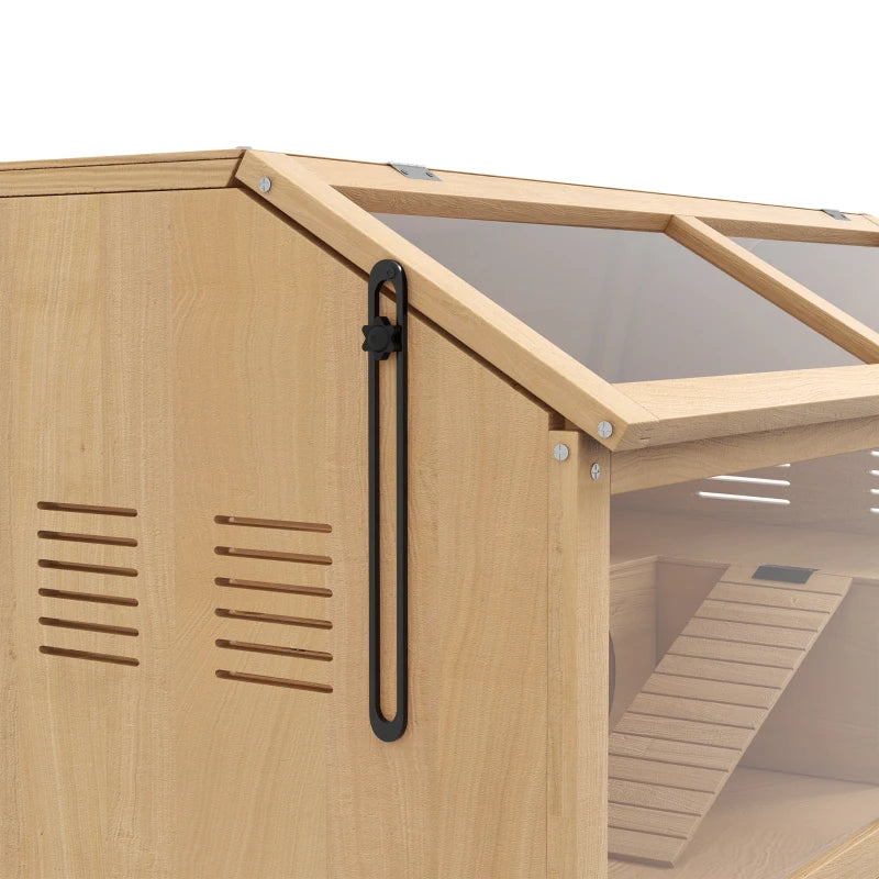 Wooden Hamster Cage – Multi-Level with Toys