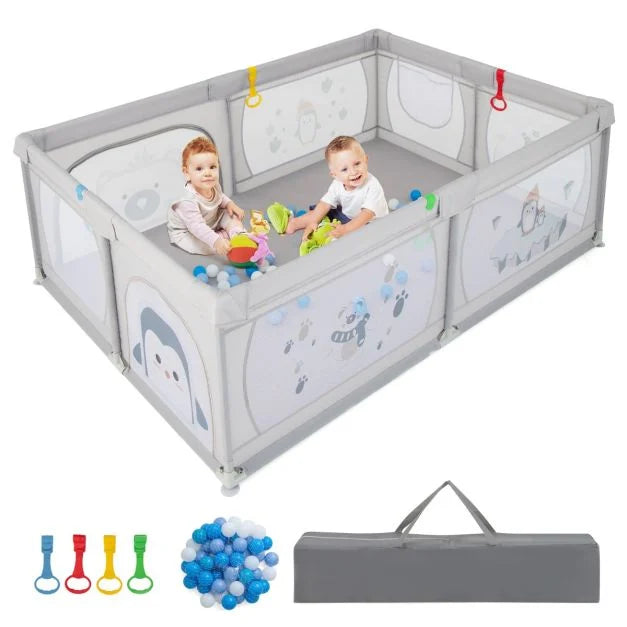 Baby Playpen 206×147 cm with 50 Ocean Balls for Babies and Toddlers