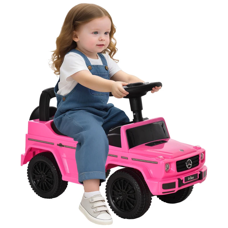 Toddler 3-in-1 Foot to Floor Ride-On Car – Push Handle, G350 Inspired, Pink, 12-36 Months