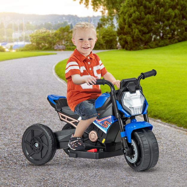 Kids 6V Ride-On Bike | 2/3-Wheel Conversion & Removable Training Wheels