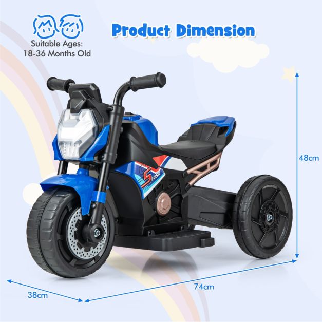 Kids 6V Ride-On Bike | 2/3-Wheel Conversion & Removable Training Wheels