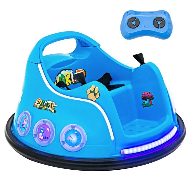 Kids’ Electric Bumper Car – 360° Spin, RC Safety Control