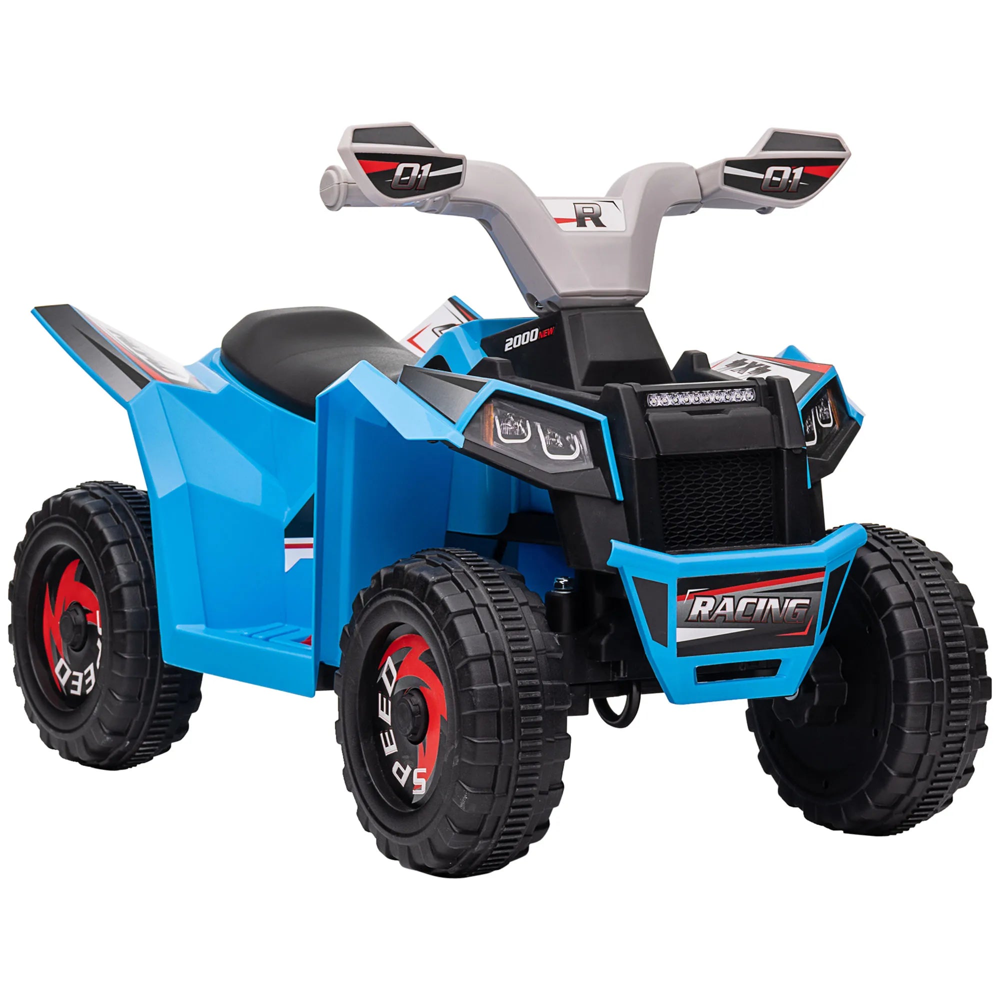 HOMCOM 6V Electric Quad Bike Ride-On for Kids Ages 18–36 Months Toddler Toy