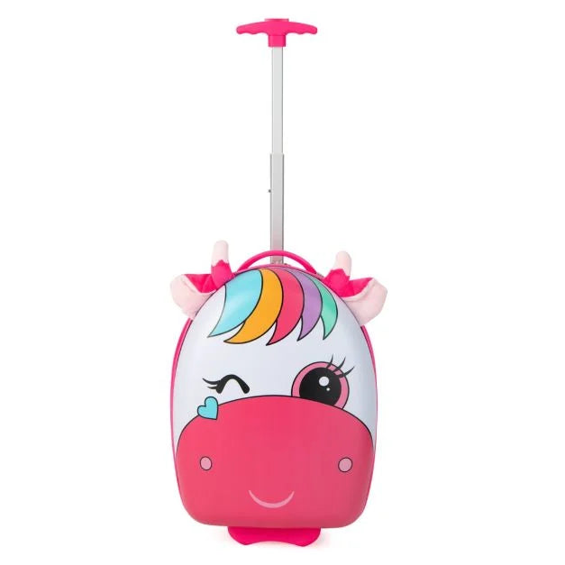 Children’s Luggage with Light-Up Spinner Wheels and Telescopic Handle