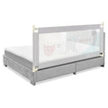 175CM Baby Bed Rail Guard with Double Safety Lock & Adjustable Height