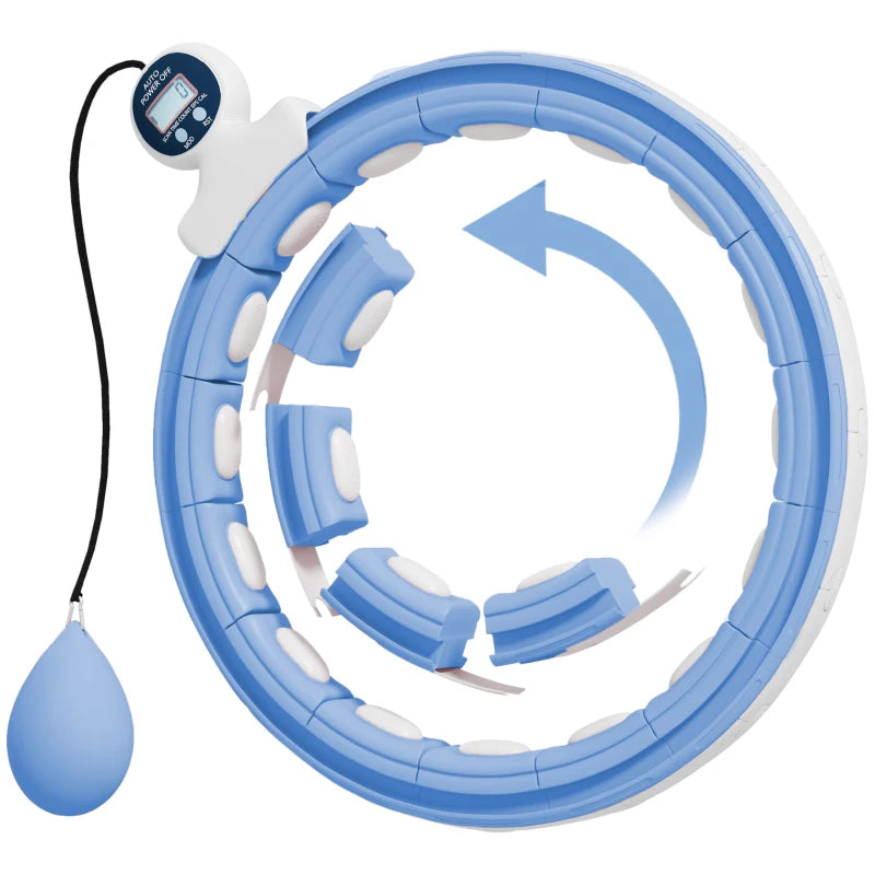 Smart Weighted Hula Hoop with Digital Counter – Light Blue