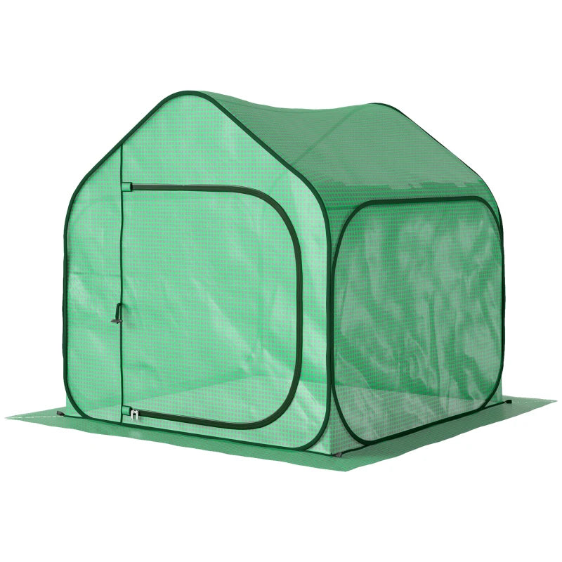 Portable Pop-Up Greenhouse for Outdoor Gardening – 150x148cm, Green Cover