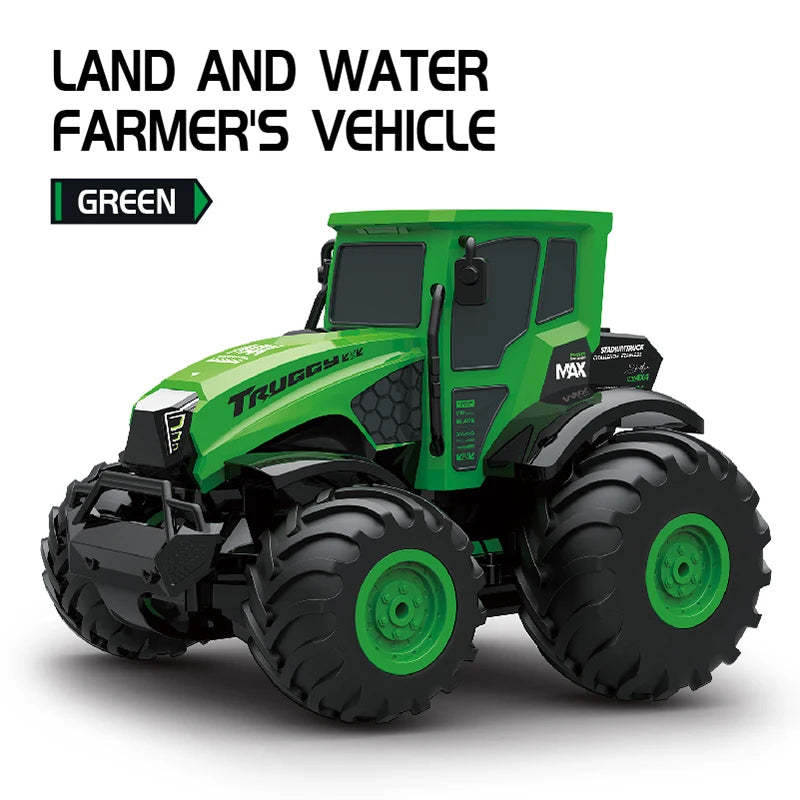 All-Terrain Amphibious RC Farmer Car 2.4G Electric Remote Control with Training Wheels