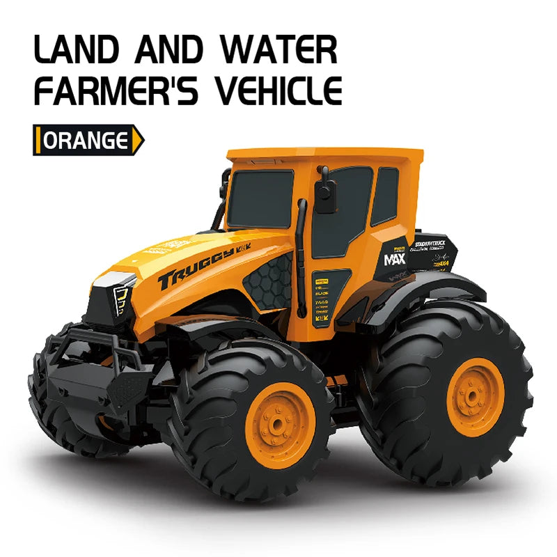All-Terrain Amphibious RC Farmer Car 2.4G Electric Remote Control with Training Wheels