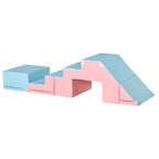 Toddler Foam Climber Blocks – Soft 2-Piece Play Set for Ages 1-3, Pink & Blue