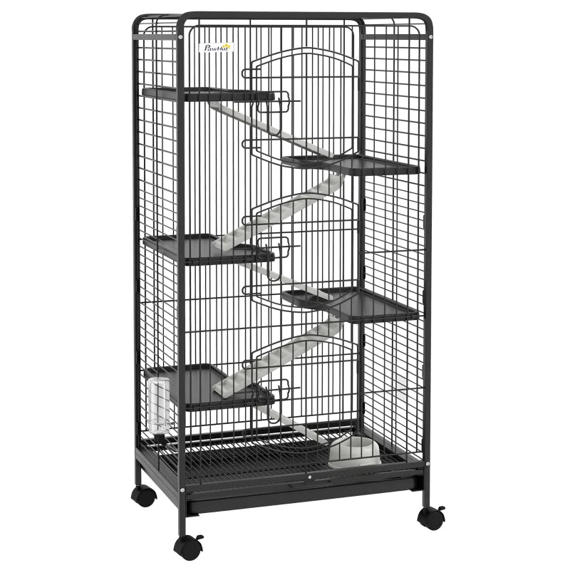 Removable 6-Level Small Pet Cage, 131cm Tall – Black