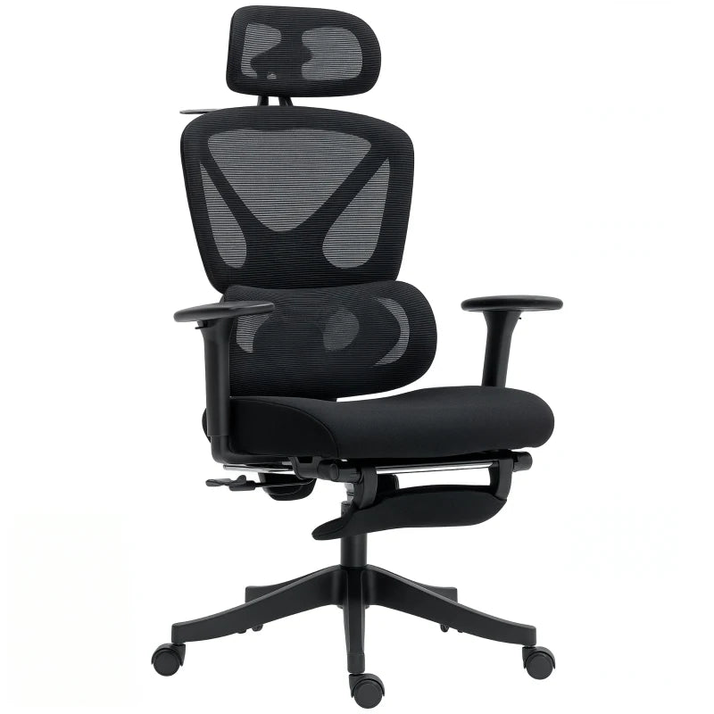Black Ergonomic Chair for Home Office – Adjustable Design