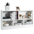 2-Tier Children’s Wooden Bookcase with 5 Storage Compartments