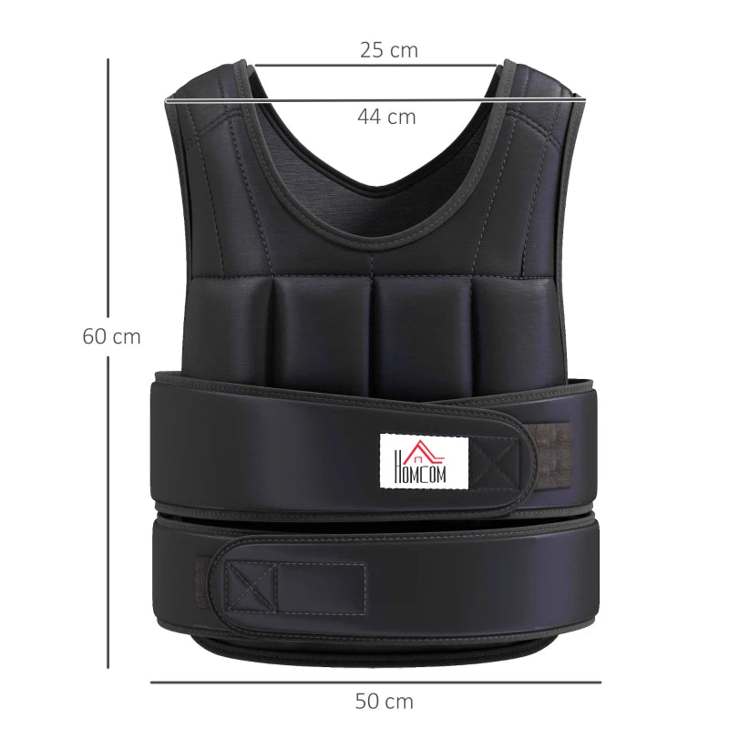 Black 20kg Running Weight Vest – Cardio & Exercise Training