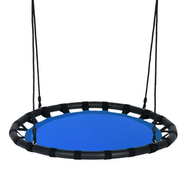 Round Tree Swing for Kids with Adjustable Ropes and Durable Hook Rings