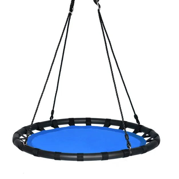 Round Tree Swing for Kids with Adjustable Ropes and Durable Hook Rings